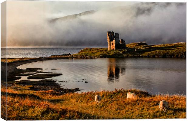 Ardvreck Castle Highland Scotland Canvas Print by Derek Beattie