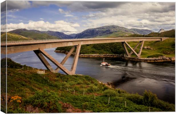 The Kylesku Bridge Scotland Canvas Print by Derek Beattie