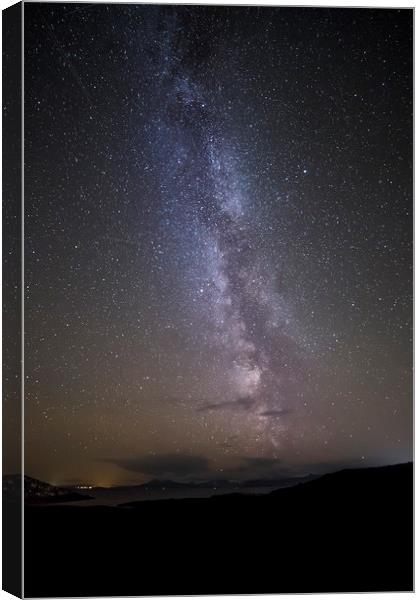 The Milky Way Over Applecross and Skye Canvas Print by Derek Beattie
