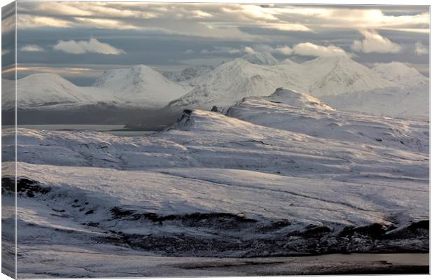 Trotternish and Cuillin Mountains Isle of Skye Canvas Print by Derek Beattie