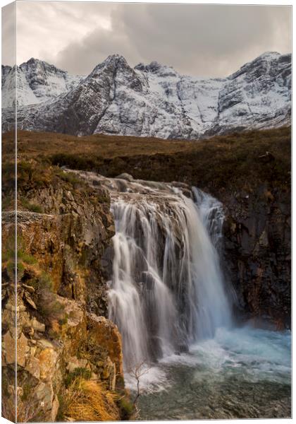 Fairy Pools Waterfall Isle of Skye Canvas Print by Derek Beattie