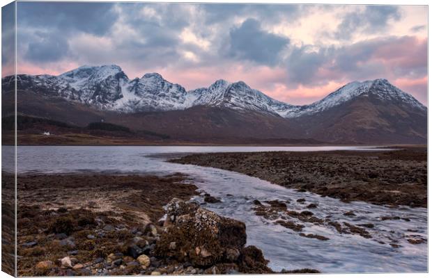 Blaven Isle of Skye  Winter Sunrise Canvas Print by Derek Beattie