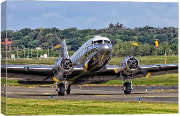 Douglas  Dakota DC3C N47E  Miss Virginia Canvas Print by Derek Beattie