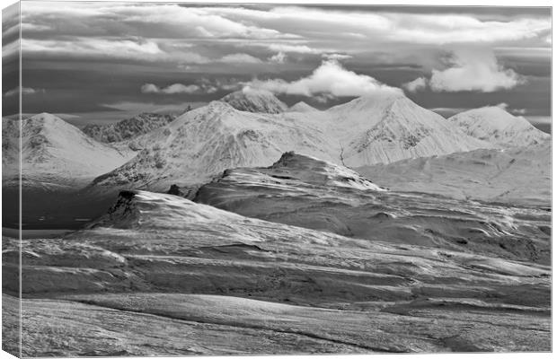 The Cuillin and The Trotternish Ridge Isle of Skye Canvas Print by Derek Beattie