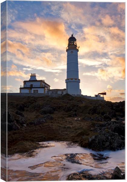 Corsewall Lighthouse Scotland Canvas Print by Derek Beattie
