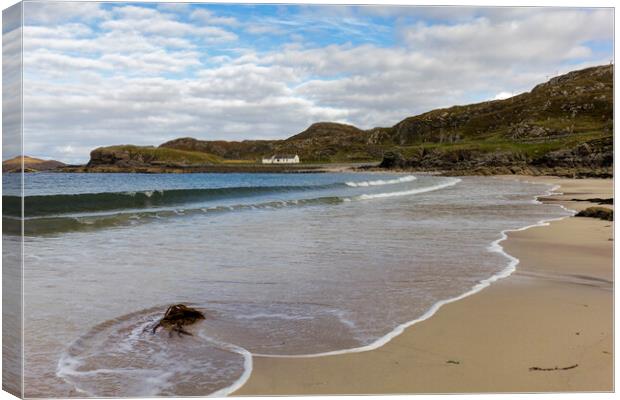 Clashnessie Bay Sutherland Canvas Print by Derek Beattie