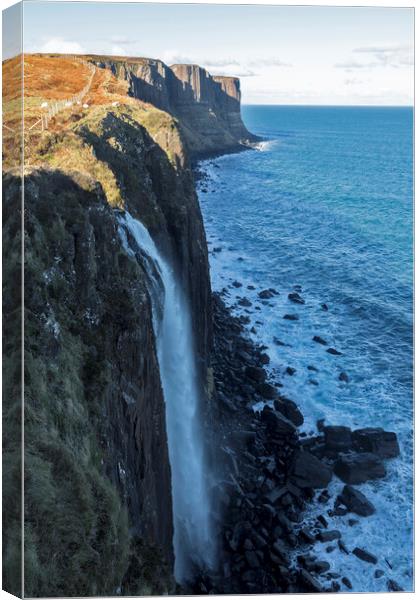 Mealt Waterfall and Kilt Rock Isle of Skye Canvas Print by Derek Beattie