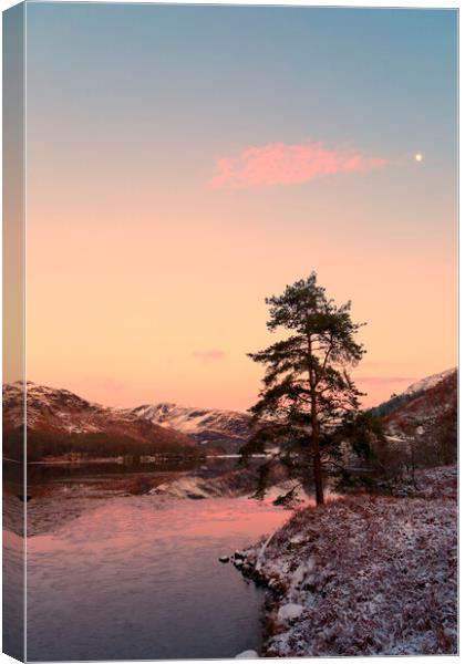 Sunset Loch Trool Canvas Print by Derek Beattie