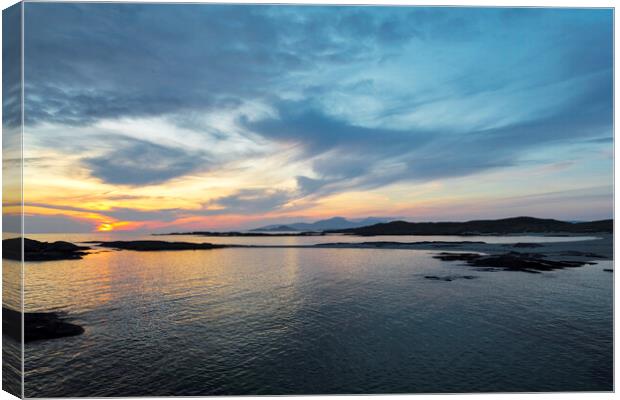 Sanna Bay at Sunset Canvas Print by Derek Beattie