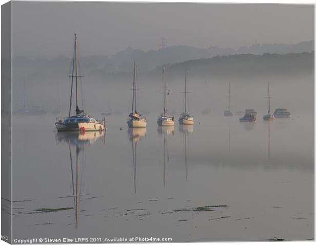 Boats in The Mist Canvas Print by Steven Else ARPS