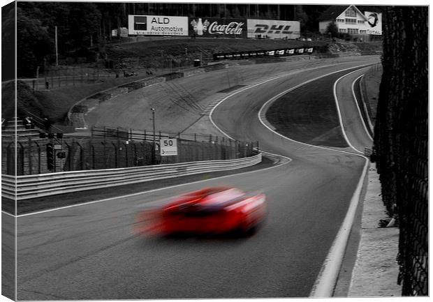 A red car in a black and white world Canvas Print by Steven Else ARPS