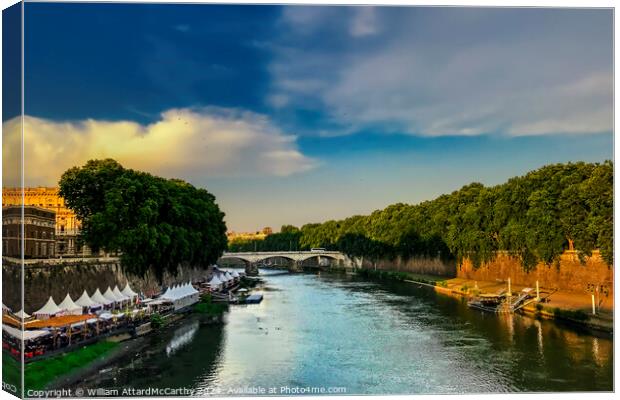 Sky Dance: Tiber Summer Serenity Canvas Print by William AttardMcCarthy