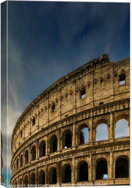 Colosseum Arches: Skyline Majesty Canvas Print by William AttardMcCarthy