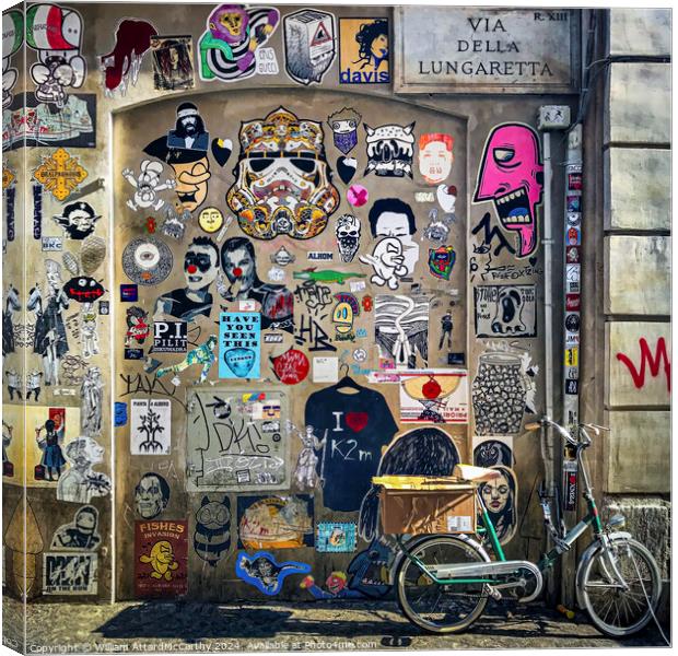 Urban Expressions: Street Art Collective Canvas Print by William AttardMcCarthy