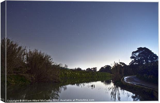 Chadwick Lakes By Night Canvas Print by William AttardMcCarthy