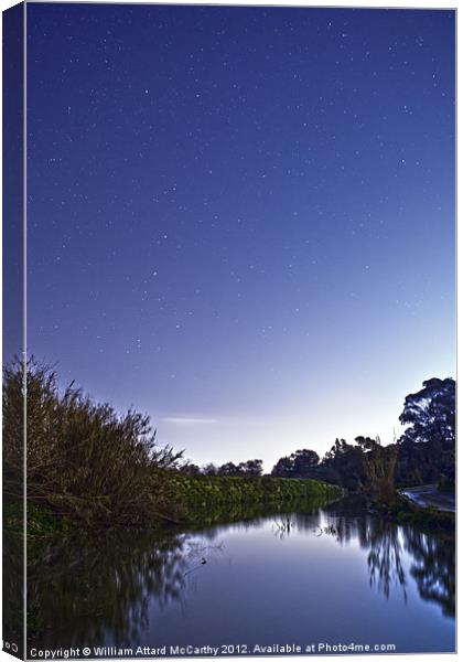 Chadwick Lakes By Night Canvas Print by William AttardMcCarthy