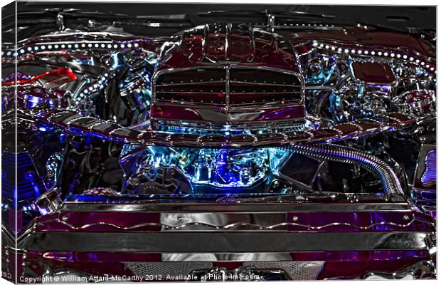 Chrome Engine Canvas Print by William AttardMcCarthy