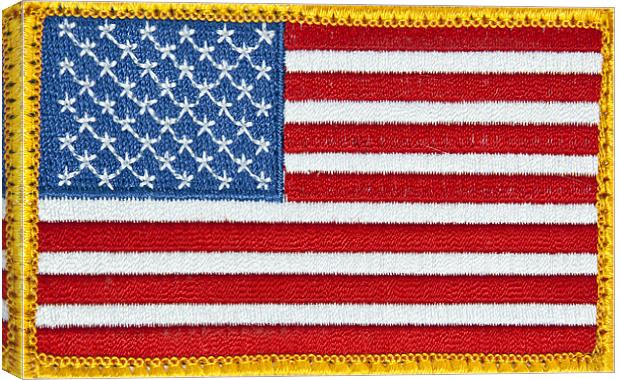 US Flag Patch Canvas Print by William AttardMcCarthy