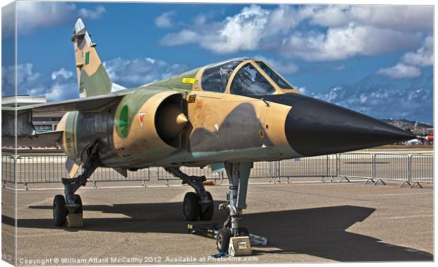 Libyan Air Force Mirage F1 Reg 502 Canvas Print by William AttardMcCarthy