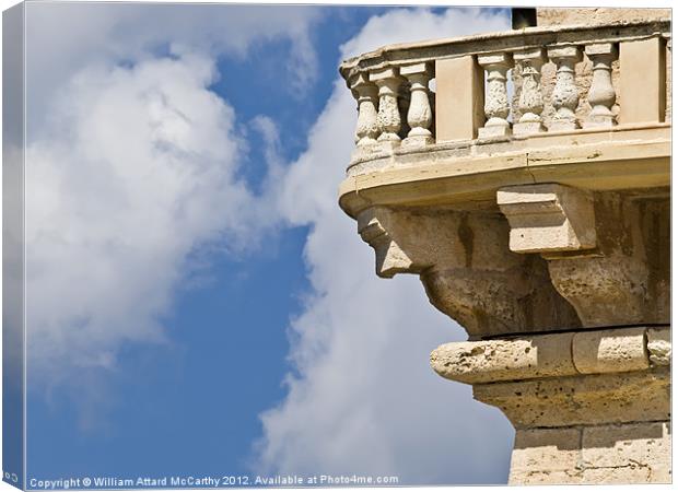 Baroque Balcony Canvas Print by William AttardMcCarthy