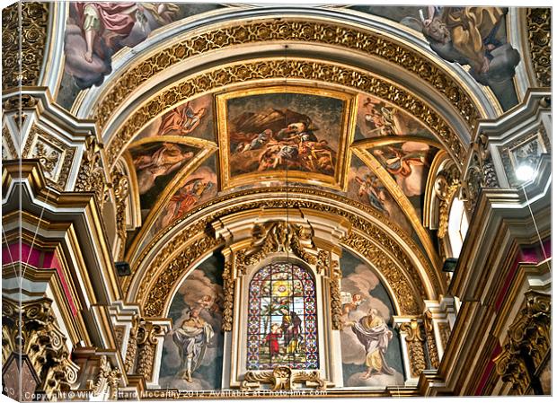 Mdina Cathedral Canvas Print by William AttardMcCarthy