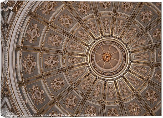 St Catherine's Church Dome Interior in Zurrieq Canvas Print by William AttardMcCarthy