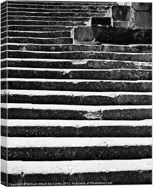 Medieval Steps Abstract Canvas Print by William AttardMcCarthy