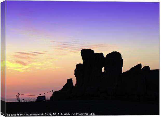 Temples at Sunset Canvas Print by William AttardMcCarthy