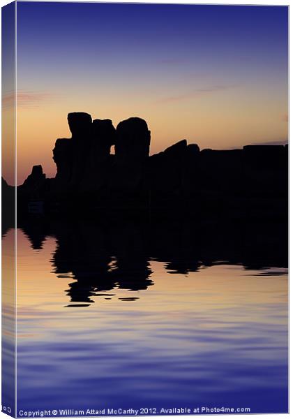Temples at Sunset Canvas Print by William AttardMcCarthy