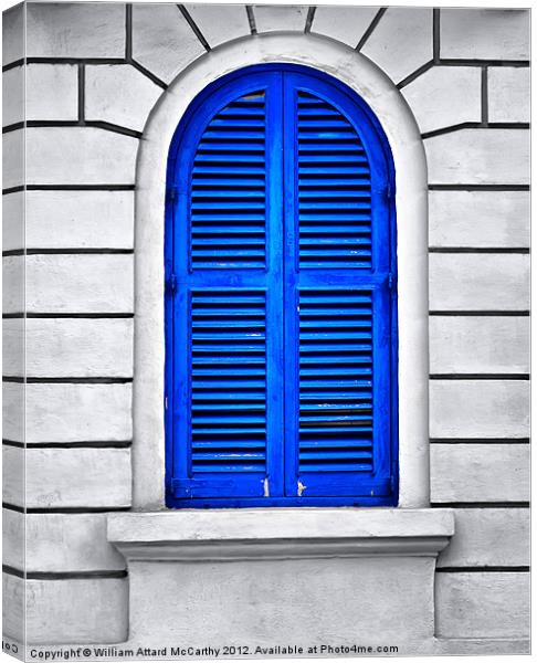 Blue Window Canvas Print by William AttardMcCarthy