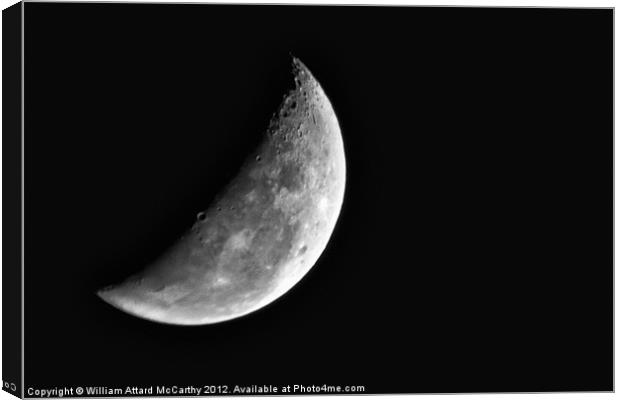 Crescent Moon Canvas Print by William AttardMcCarthy