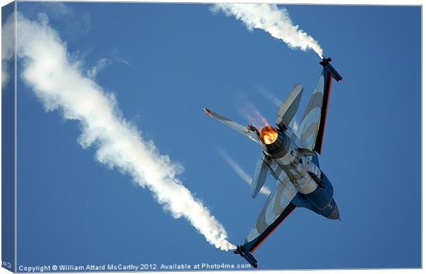 Fighting Falcon Canvas Print by William AttardMcCarthy