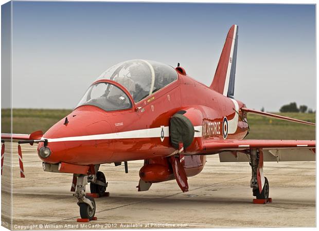 RAF Red Arrows Canvas Print by William AttardMcCarthy