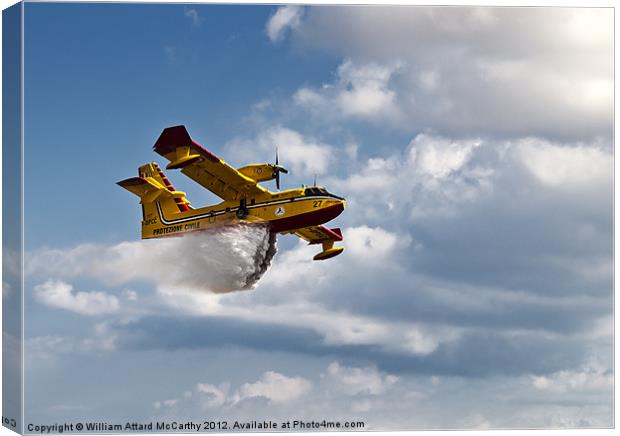 Bombardier 415 Superscooper Canvas Print by William AttardMcCarthy