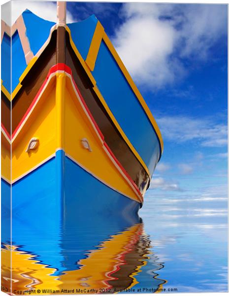 Reflections of the Mediterranean Canvas Print by William AttardMcCarthy