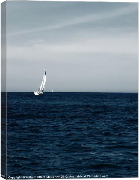 Lone Yacht Canvas Print by William AttardMcCarthy