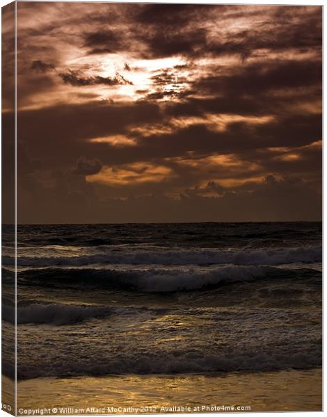 Golden Bay Sunset Canvas Print by William AttardMcCarthy