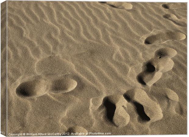 Footsteps in the Sand Canvas Print by William AttardMcCarthy
