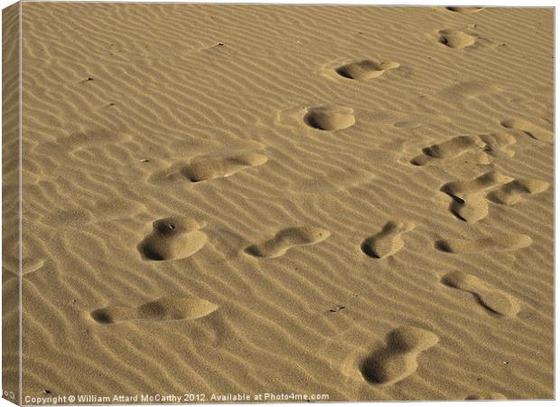 Footsteps in the Sand Canvas Print by William AttardMcCarthy