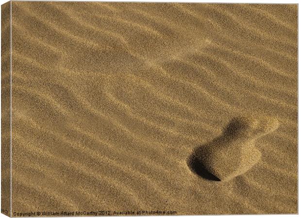 Footstep in the Sand Canvas Print by William AttardMcCarthy