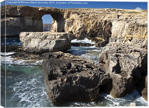 The Azure Window and Blue Hole Canvas Print by William AttardMcCarthy