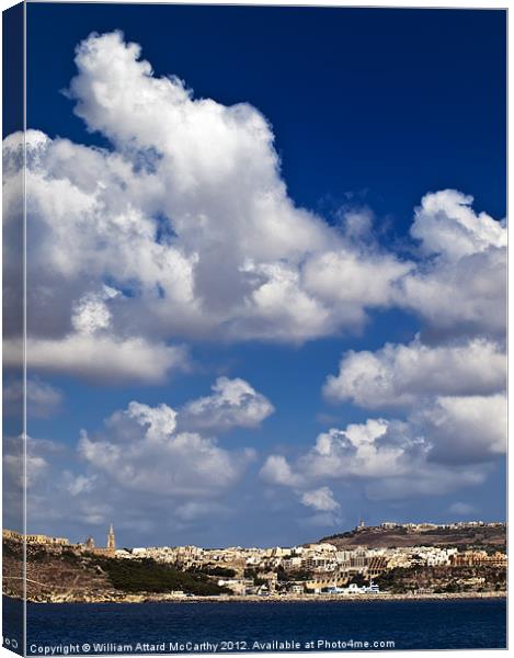 Mgarr Harbour Canvas Print by William AttardMcCarthy