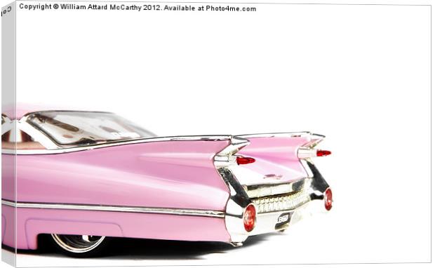 Pink Cadillac Canvas Print by William AttardMcCarthy