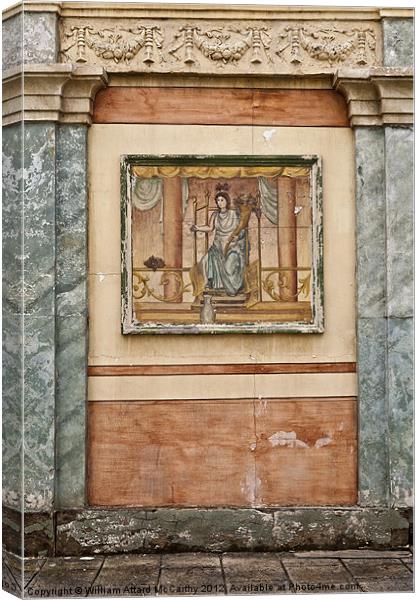 Roman Wall Fresco Canvas Print by William AttardMcCarthy