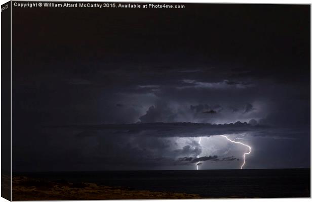 Lightning and Clouds Canvas Print by William AttardMcCarthy