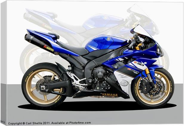 Yamaha R1 Canvas Print by Carl Shellis