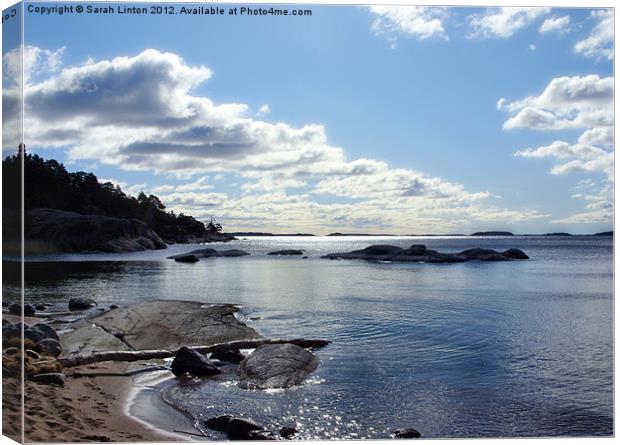 View from Ingarö Beach Canvas Print by Sarah Osterman