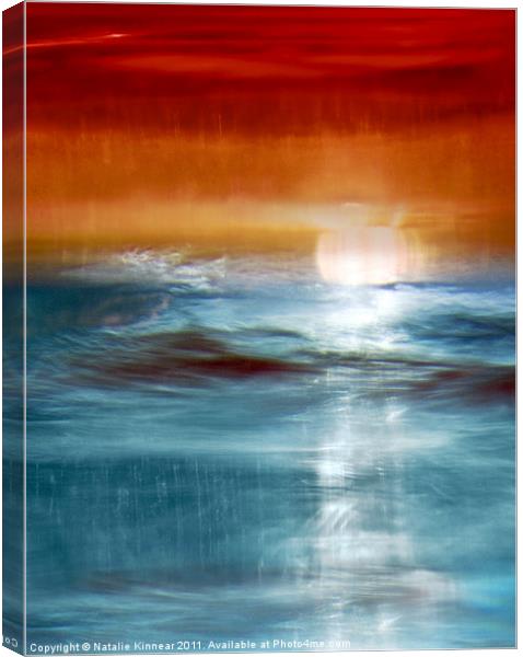 Sunset Seascape Abstract Canvas Print by Natalie Kinnear