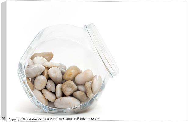Pebbles in a Jar Canvas Print by Natalie Kinnear