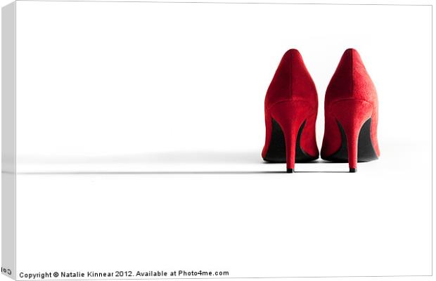 Red Stiletto Shoes Canvas Print by Natalie Kinnear